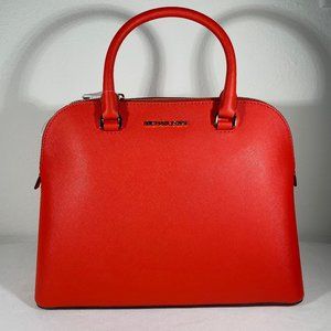Cindy Large Dome Satchel - Mandarin